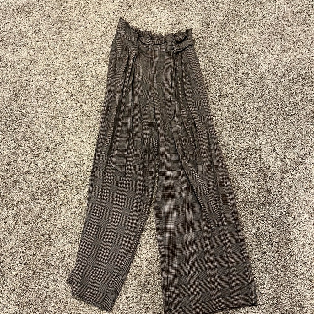 American Eagle checkered tie pants size xs